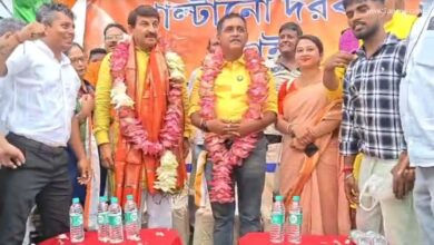 সজল ঘোষের প্রচারে বিজেপি সাংসদ মনোজ তিওয়ারি