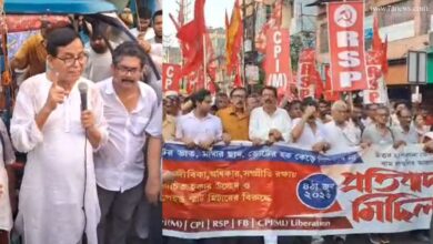 SIR হয়রানি ও হকার উচ্ছেদের বিরুদ্ধে বারাসতে মহামিছিলে সেলিম